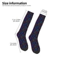 thumbnail image 5 of Balery Colored Hearts Printed Novelty Socks Men's Women's Crew Socks Sports Socks Knee High Socks Cotton Socks Quirky and Cool Socks, 5 of 9