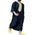 thumbnail image 1 of Kaftan Musulman pour Hommes Manches Longues Thobe Moyen-Orient Arabie Robe Arabe Robe Musulmane Vintage Dubai Robes Chemise, 1 of 6