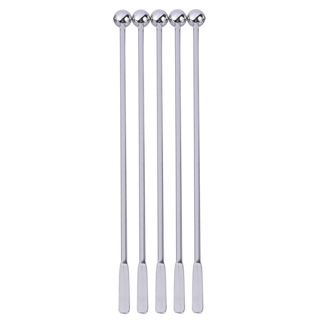 5 agitadores creativos de acero inoxidable de 19 cm para mezclar cócteles, café y vino.