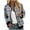 Blue, variant on Womens Coats And Jackets Womens Jackets Trendy Women's Casual Temperament Fashion Stand Collar With Pocket Zipper Jacket Printed Long Sleeve Casual Jacket