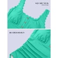 thumbnail image 2 of Charmo Scalloped Ribbed One-Piece Tummy Control Swimsuits for Women Button-Down Bathing Suit, 2 of 8