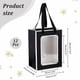 thumbnail image 2 of 12 bolsas de regalo de papel kraft con ventana transparente, 7,9 x 5,9 x 4,1 pulgadas, con asas, color blanco y negro., 2 of 9
