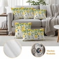 thumbnail image 5 of Watercolor Lemon Outdoor Pillow Covers 24x24 Set of 2,Waterproof Patio Throw Pillowcase Protectors,Eucalyptus Leaf Fruit Yellow Flower Decorative Pillow Shams Cushion Covers for Seat Bed Couch Sofa, 5 of 8