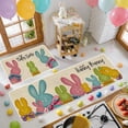 thumbnail image 2 of Vwrxbz Easter Kitchen Mat Set 2 Piece Bunny Egg Design Runner and Small Rug Holiday Entrance Hallway Floor Mat, 2 of 8