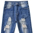 thumbnail image 4 of Ripped Denim Jeans for Boys Boy's Skinny Fit Distressed Blue Jeans for Boys Back to School Clothes Boys Clothing Size 9-10 Years, 4 of 8