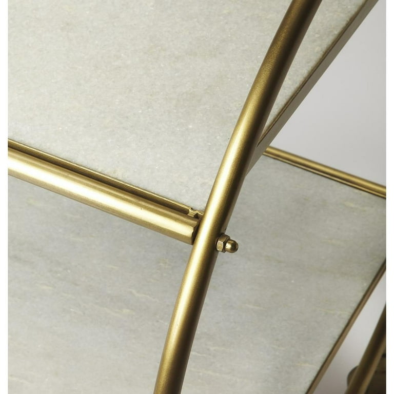 Modern Gold And White Marble Rolling Server Modern Gold And White Marble Rolling Server
