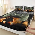 thumbnail image 3 of Homewish 3-Piece Camouflage Gamepads USA Flag Abstract Camo Twin Sheet Set for Teens, Lightweight Room Decor, 3 of 7