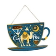 thumbnail image 4 of yuksok Coffee Bar Door Sign 11 x 7 Inches Business Sign for Restaurants Cafe Window Dark Blue, 4 of 9
