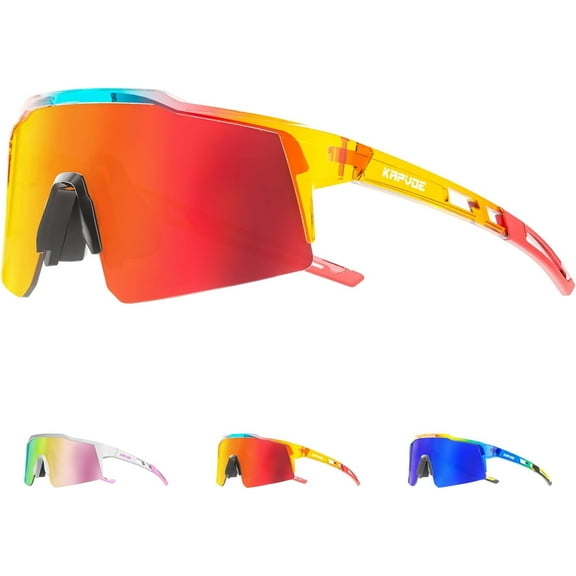 KAPVOE Kids Baseball Glasses Polarized Sports Sunglasses Boys Girls Youth Cycling Shades Running Softball UV400 Age 6-14