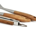 thumbnail image 3 of Oster Balincourt 3 Piece Stainless Steel and Wood BBQ Tool Set in Brown, 3 of 4