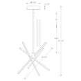 thumbnail image 2 of C Cattleya 4-Light Gold Sputnik LED Chandelier(30W), 2 of 6
