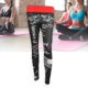thumbnail image 2 of Mujeres Deportes Fitness Gimnasio Yoga Legging Correr Impresión Fitness Pantalones de entrenamiento (Negro XL), 2 of 8