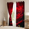 thumbnail image 3 of Feelyou Rose Flower Black Out Curtains, Valentine's Day Curtains Pack of 2 (42x63 Each), 3 of 6