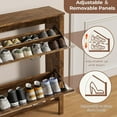thumbnail image 4 of Shoe Storage Cabinet with 2 Flip Drawers, Farmhouse Narrow Slim Shoe Cabinet, Hidden Shoe Rack Organizer Cabinet for Entryway, Hallway, Foyer, Living Room (2 Drawers, Rustic Brown), 4 of 7