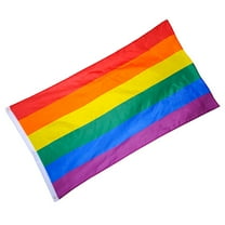 BESTOYARD Large Rainbow Flag 3x5ft Polyester for Decorating with Brass Grommets Durable and Reusable