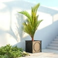 thumbnail image 2 of LeisureMod Sprout Fiberstone and MgO Clay Planter, Mid-Century Modern Square Planter Pot for Indoor and Outdoor (Black, 21.7"), 2 of 3