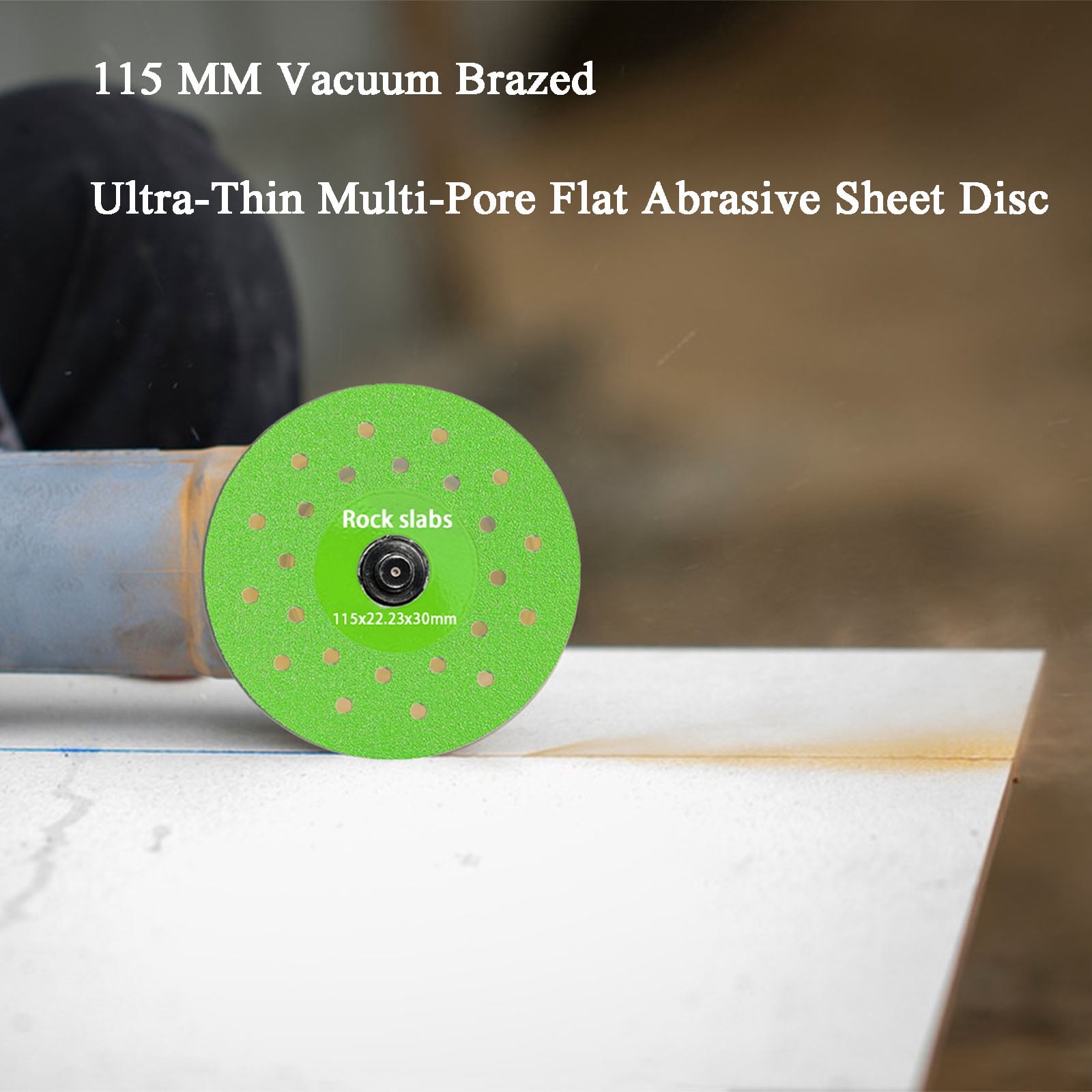6 Pack 4.5 in Diamond Rock Slab Grinding Disc for Cutting and Grinding of Ceramics, Tiles and Marble, Compatible with Angle Grinder, Bench Grinder, Die Grinder