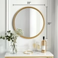 thumbnail image 5 of WallBeyond Large Round Bathroom Wood Mirror for Wall 32", Natural Wood, 5 of 7