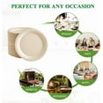 thumbnail image 5 of 150 Pack Paper Plates 9 inch 100% Compostable, Heavy-Duty Disposable Paper Plates Bagasse Natural Biodegradable Eco-Friendly Sugarcane, 5 of 5