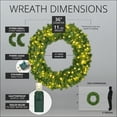 thumbnail image 5 of 36" Red Sleigh Sequoia Fir Heavy Duty Artificial Christmas Wreath with Warm White LED Lights, 5 of 7