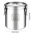 thumbnail image 3 of Yiaieng Food Storage Container, 12L304 Stainless Steel Airtight Canister W/Lid Food Container for Home Kitchen, 3 of 10