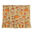 thumbnail image 3 of Farmhouse Oven Skirt Curtain, Cotton‑Blend Fall Pumpkin Coffee Cup Stove Curtain, Self‑Adhesive Oven Curtain Skirt 30 x 25.2 Inch, 3 of 9