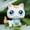 #134, variant on Minilpsshop Mini Pet Purple Shorthair Cat #933 with Crown Accessory,Star Eyes