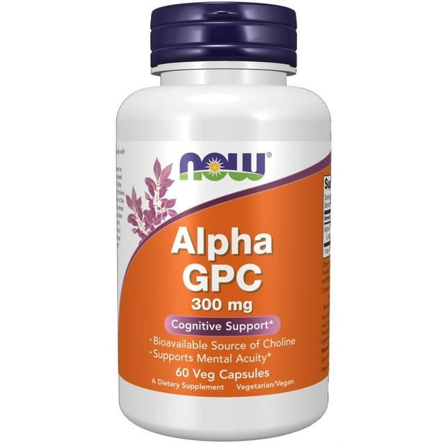 L-Alfa glicerilfosforilcolina NOW Alpha GPC 300mg 60 Cápsulas NOW Alpha GPC