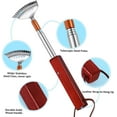 thumbnail image 2 of Back Scratcher Long Extendable. Stainless Steel Back Scratcher with Wood Handle/ Wide Rake Head/ Hanging Loop. Heavy Duty Manual Head Neck Foot Back Scratcher Massager Tool, 2 of 5