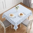Blue Lattice Abstract Geometric Table Cloth 52x70in, Waterproof ...