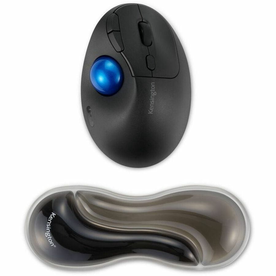 Kensington Slim Duo Gel Mouse/Trackball Wrist Rest - Gray - 0.87" Height - Gray - Gel - Mouse - 1
