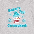 thumbnail image 4 of Inktastic Baby's 1st Chrismukkah with Cute Snowman and Snowflakes Boys or Girls Baby T-Shirt, 4 of 5