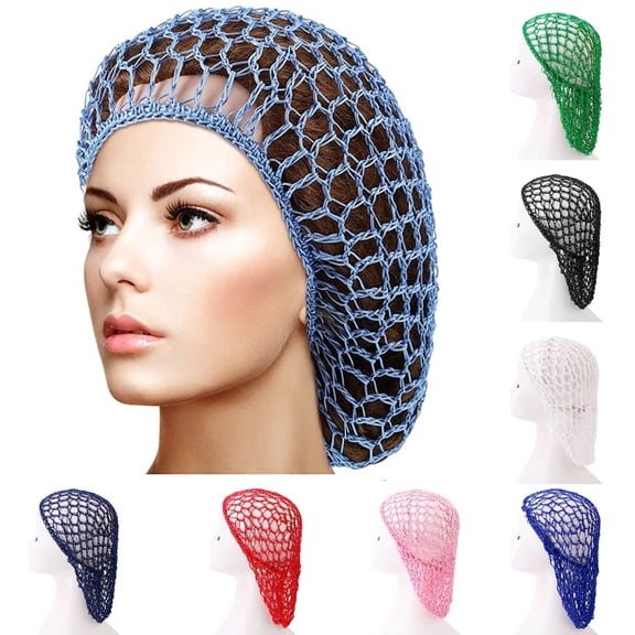 LQCrafK Mesh Hair Net Rayon Head Bands Thick Short Long Women Hairnet for Sleeping Crochet Hairnet, Hair Covers Ornament, Hair Accessories for Women Girls