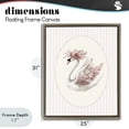 thumbnail image 4 of Stupell Industries Cottage Nursery Ballerina Swan Striped Brown Floating Frame Canvas Art, 25 x 31, by LSR Design Studio, 4 of 8