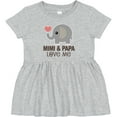 thumbnail image 3 of Inktastic Mimi and Papa Love Me Elephant Girls Baby Dress, 3 of 5