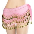 thumbnail image 2 of Byworldtasic Womens Belly Dance Hip Scarf Mini Skirt with Gold Coins Belly Dancer Belt Scarf Skirt, 2 of 5