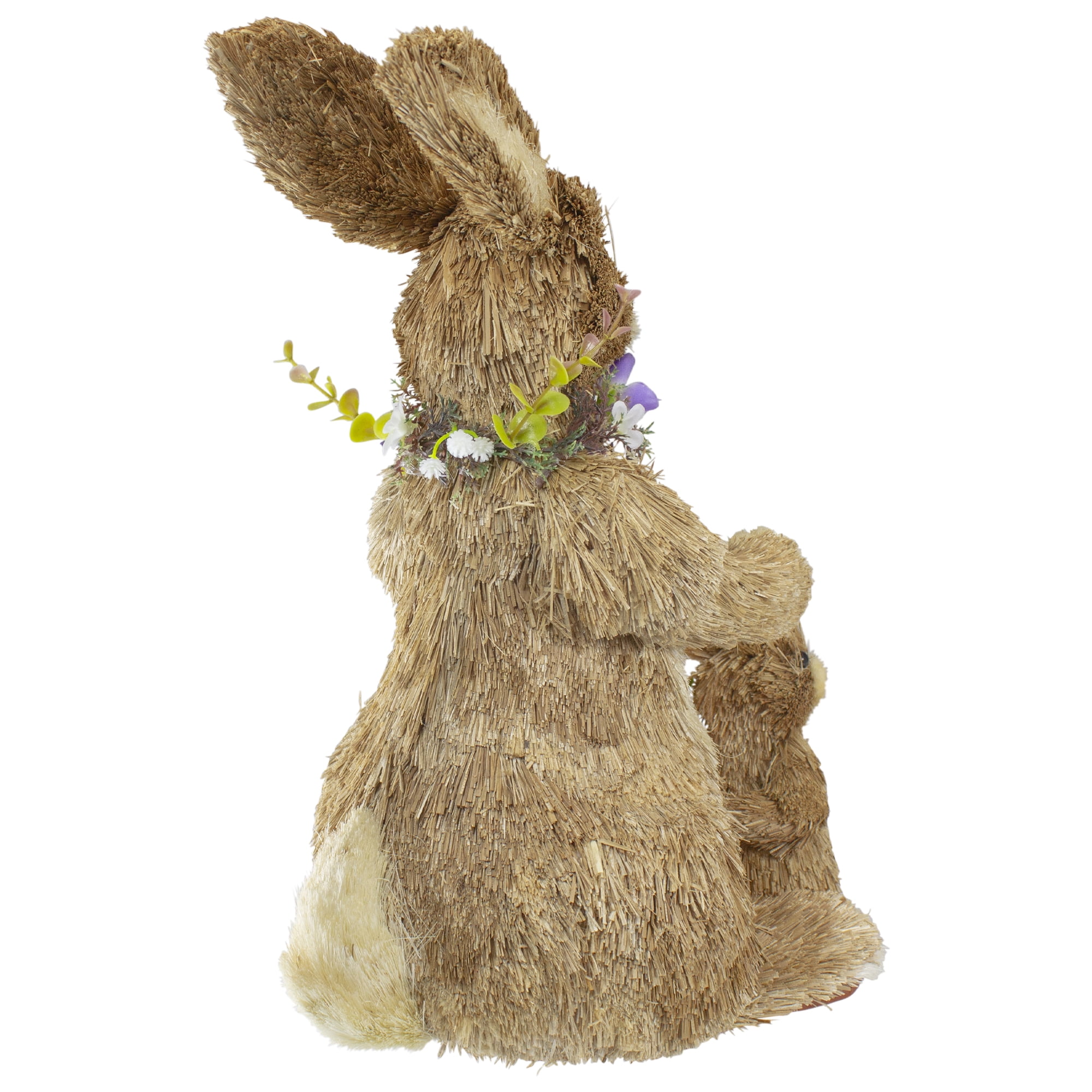 Northlight Mommy and Baby Easter Bunny Rabbit Figure Decoration - 14"