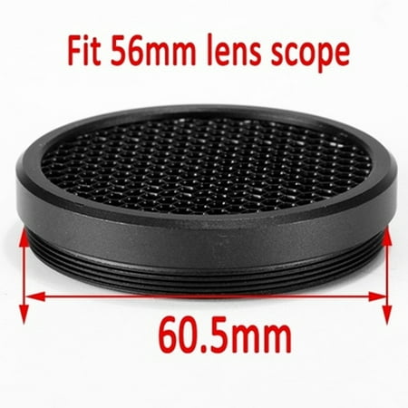 Image of Rifle Scope Sunshade Protective Caps Honeycomb Mesh Scope Protector 56MM