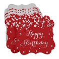 thumbnail image 3 of Inkdotpot Pack Of 50 Happy Birthday Paper Tags DIY Craft Bracket Shape Real Silver Foil Hang Tags, 3 of 6