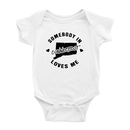 

Somebody in Connecticut Loves Me Cute Baby Bodysuit 3-6 Months