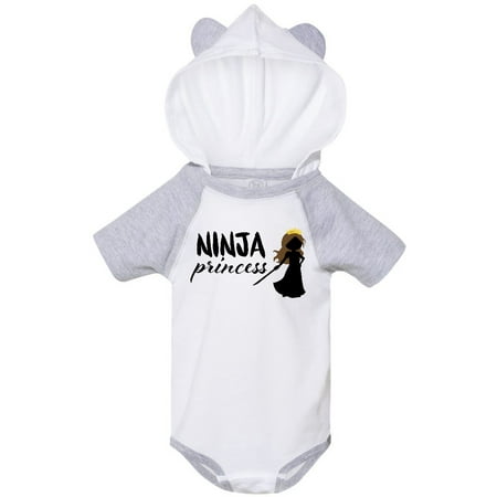 

Inktastic Ninja Princess-brown haired silhouette Gift Baby Girl Bodysuit