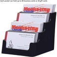 thumbnail image 6 of Deflect-o 4 Compartment Business Card Holder - Plastic - 1 Each - Black, 6 of 9