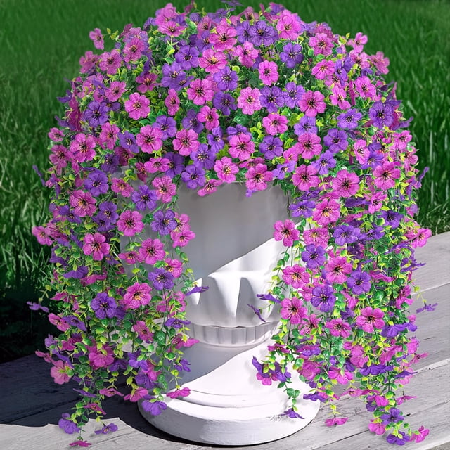 Plantas colgantes artificiales Hrobek, falsas flores de crisantemos, 2 unidades