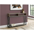 thumbnail image 2 of JERFIT Modern Narrow Console Table with Shelves, Taupe Laminate Top & Black Metal X-Base, Accent Sofa Table for Entryway, Hallway, Living Room or Bedroom, 2 of 10