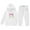 White, variant on lnmuld Winter Outfits 2 Piece 2025 Year Print Girls Long Sleeve Letter Graphic Hooded Sweater and Pants Outfit Set for Big Kids Solid Color Size:8-9 Years