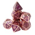 thumbnail image 2 of Dados de metal, 7 piezas Patrón de engranaje Juego de mesa poliédrico Dados poliédricos Dados poliédricos elegantes y modernos, 2 of 8