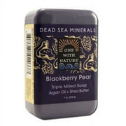 One With Nature Blackberry Pear Dead Sea Mineral Soap Bar - 7 Oz