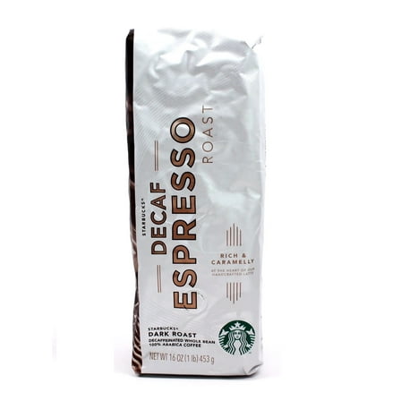 Starbucks Decaf Espresso Whole Bean Coffee 16 oz Bag - Single Pack