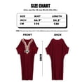 thumbnail image 7 of Beach Kaftan Dresses for Women Plus Size Caftan Loungewear Mexican Embroidered Dress Long Beach Tunic Summer Elegant Vacation Outfit Long Sleeve Robe, 7 of 7