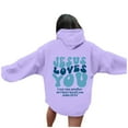 thumbnail image 3 of XINXIAOO Women's Sweatshirts Hoodies Trust in the Lord Hoodies Letter Print Sweatshirt Oversized Women Pullover Women Fall Outfits Cute Teen Clothes, 3 of 8